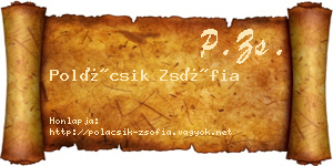 Polácsik Zsófia névjegykártya